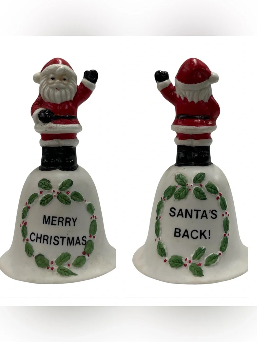 Vintage “Santa’s Back” ceramic bell